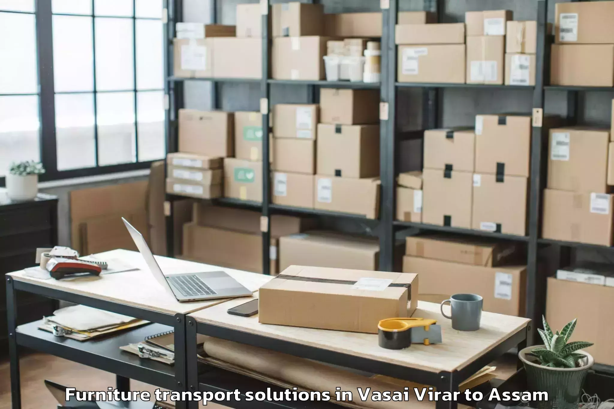 Trusted Vasai Virar to Patharighat Furniture Transport Solutions